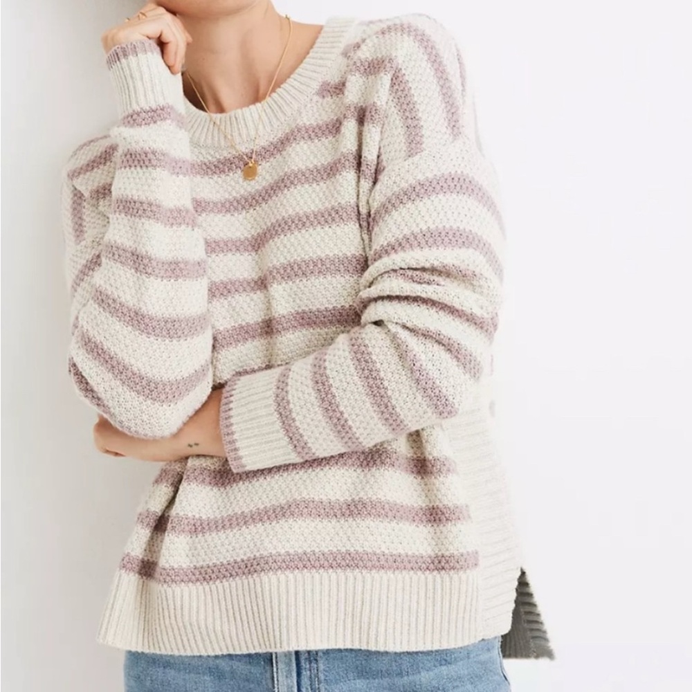Madewell Pickford Pullover Striped Crewneck Sweater